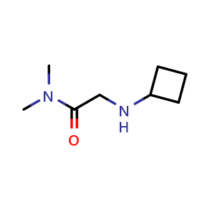 Chemical structure of 2-(cyclobutylamino)-N,N-dimethylacetamide , CAS 1249578-48-0, AChemBlock P49146