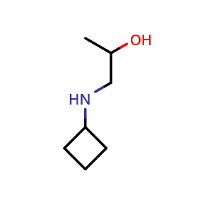 Chemical structure of 1-(cyclobutylamino)propan-2-ol , CAS 1248723-39-8, AChemBlock P49156
