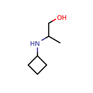 Chemical structure of 2-(cyclobutylamino)propan-1-ol , CAS 1248606-29-2, AChemBlock P49158