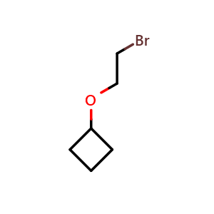 Chemical structure of (2-bromoethoxy)cyclobutane , CAS 1248321-92-7, AChemBlock P49161