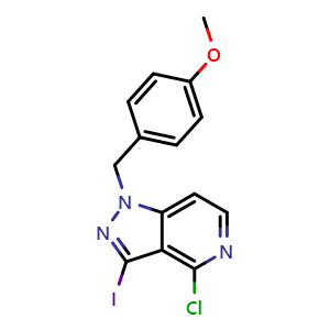 4-chloro-3-iodo-1-[(4-methoxyphenyl)methyl]-1H-pyrazolo[4,3-c]pyridine