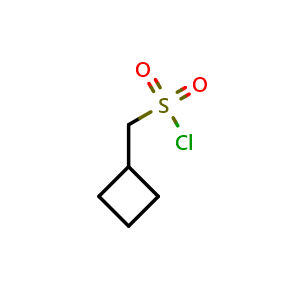 Chemical structure of cyclobutylmethanesulfonyl chloride , CAS 1220695-06-6, AChemBlock P49293