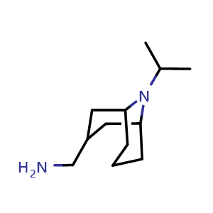 Chemical structure of 1-[9-(propan-2-yl)-9-azabicyclo[3.3.1]nonan-3-yl]methanamine , CAS 1208613-50-6, AChemBlock P49371