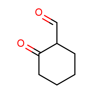 Chemical structure of 2-oxocyclohexane-1-carbaldehyde , CAS 1193-63-1, AChemBlock P49435