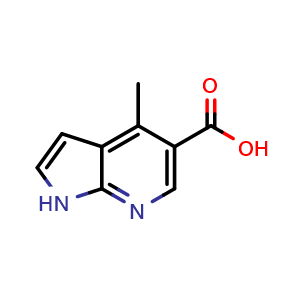 Chemical structure of 4-methyl-1H-pyrrolo[2,3-b]pyridine-5-carboxylic acid , CAS 1190316-61-0, AChemBlock P49546