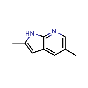 Chemical structure of 2,5-dimethyl-1H-pyrrolo[2,3-b]pyridine , CAS 1190314-46-5, AChemBlock P49574
