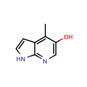 Chemical structure of 4-methyl-1H-pyrrolo[2,3-b]pyridin-5-ol , CAS 1190314-30-7, AChemBlock P49576