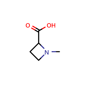 Chemical structure of 1-methylazetidine-2-carboxylic acid , CAS 1184858-90-9, AChemBlock P49637