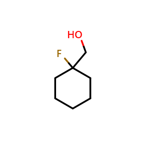 Chemical structure of (1-Fluorocyclohexyl)methanol , CAS 117169-30-9, AChemBlock P49673