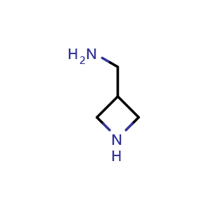 Chemical structure of 1-(azetidin-3-yl)methanamine , CAS 116770-48-0, AChemBlock P49682