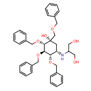 Chemical structure of Tetrabenzyl-voglibose , CAS 115250-39-0, AChemBlock P49723
