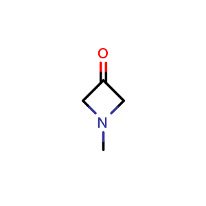 Chemical structure of 1-methylazetidin-3-one , CAS 1144032-03-0, AChemBlock P49738