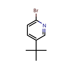 Chemical structure of 2-bromo-5-tert-butylpyridine , CAS 1142197-19-0, AChemBlock P49742