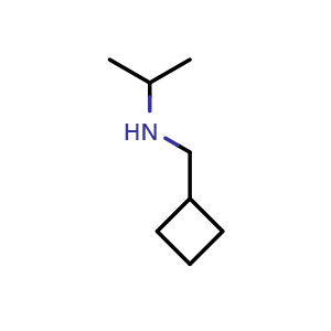 Chemical structure of (cyclobutylmethyl)(propan-2-yl)amine , CAS 1092301-63-7, AChemBlock P49825