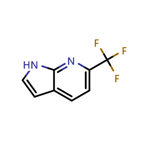Chemical structure of 6-(trifluoromethyl)-1H-pyrrolo[2,3-b]pyridine , CAS 1060802-93-8, AChemBlock P49882