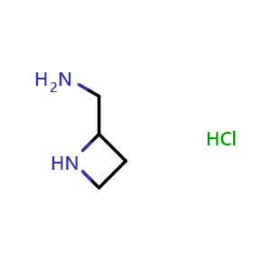 Chemical structure of (azetidin-2-yl)methanamine hydrochloride , CAS 103550-76-1, AChemBlock P49927