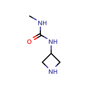 Chemical structure of 1-(azetidin-3-yl)-3-methylurea , CAS 1026391-89-8, AChemBlock P49948