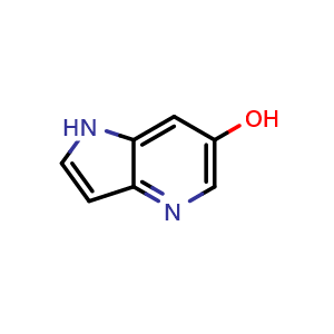 Chemical structure of 1H-pyrrolo[3,2-b]pyridin-6-ol , CAS 1015609-35-4, AChemBlock P49990
