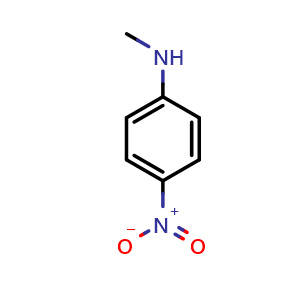 Chemical structure of N-methyl-4-nitroaniline , CAS 100-15-2, AChemBlock P50006