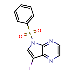 5-(benzenesulfonyl)-7-iodo-5H-pyrrolo[2,3-b]pyrazine