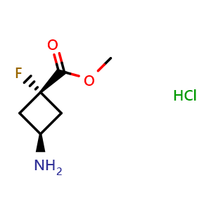 methyl trans-3-amino-1-fluorocyclobutane-1-carboxylate hydrochloride