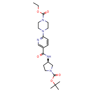 ethyl 4-(5-{[(3R)-1-[(tert-butoxy)carbonyl]pyrrolidin-3-yl]carbamoyl}pyridin-2-yl)piperazine-1-carboxylate