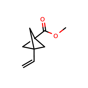 Chemical structure of methyl 3-ethenylbicyclo[1.1.1]pentane-1-carboxylate , CAS 2231676-13-2, AChemBlock P50704