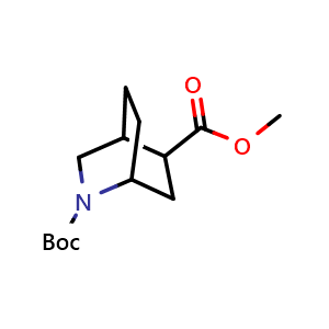Chemical structure of 2-tert-butyl 5-methyl 2-azabicyclo[2.2.2]octane-2,5-dicarboxylate , CAS 2231673-34-8, AChemBlock P50707