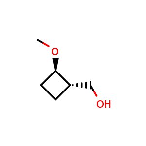 Chemical structure of [trans-2-methoxycyclobutyl]methanol , CAS 134331-47-8, AChemBlock P50819