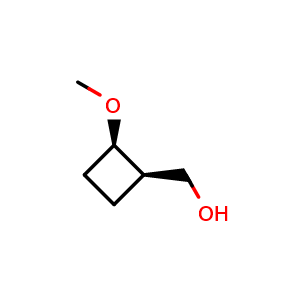 Chemical structure of [cis-2-methoxycyclobutyl]methanol , CAS 2165470-39-1, AChemBlock P50822