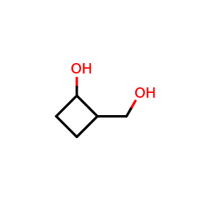 Chemical structure of 2-(hydroxymethyl)cyclobutan-1-ol , CAS 2231675-22-0, AChemBlock P50851