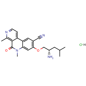 8-{[(2S)-2-amino-4-methylpentyl]oxy}-4,6-dimethyl-5-oxo-5H,6H-benzo[c]2,7-naphthyridine-9-carbonitrile hydrochloride