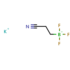 Chemical structure of potassium (2-cyanoethyl)trifluoroborate , CAS 1159919-79-5, AChemBlock P50976