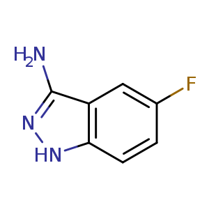 Chemical structure of 5-Fluoro-1H-indazol-3-amine , CAS 61272-72-8, AChemBlock P51011