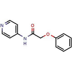 Chemical structure of 2-phenoxy-n-(pyridin-4-yl)acetamide , CAS 331434-52-7, AChemBlock P51016