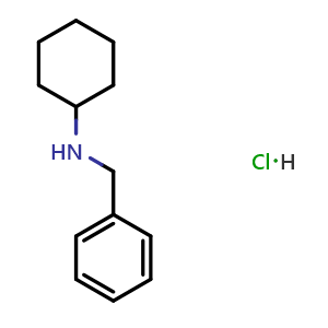 Chemical structure of N-benzylcyclohexanamine.hydrochloride , CAS 16350-96-2, AChemBlock P51022