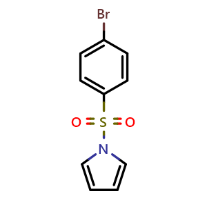Chemical structure of 1-(4-bromophenylsulfonyl)-1h-pyrrole , CAS 16851-84-6, AChemBlock P51030
