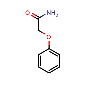 Chemical structure of 2-phenoxyacetamide , CAS 621-88-5, AChemBlock P51047