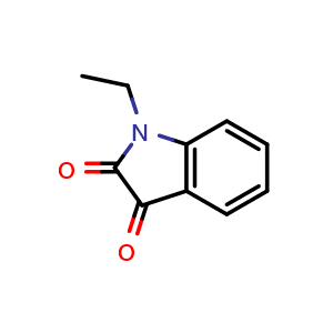Chemical structure of 1-ethylindoline-2,3-dione , CAS 4290-94-2, AChemBlock P51048