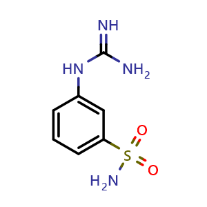 Chemical structure of 3-guanidinobenzenesulfonamide , CAS 4431-64-5, AChemBlock P51056