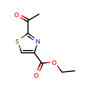 Chemical structure of ethyl 2-acetylthiazole-4-carboxylate , CAS 160060-21-9, AChemBlock P51064