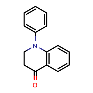 Chemical structure of 1-phenyl-2,3-dihydro-1h-quinolin-4-one , CAS 10258-13-6, AChemBlock P51067