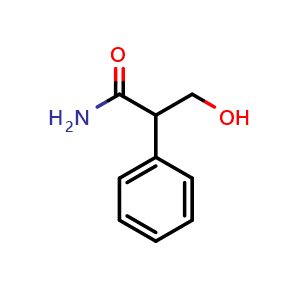 Chemical structure of 3-hydroxy-2-phenyl-propanamide , CAS 56598-62-0, AChemBlock P51093