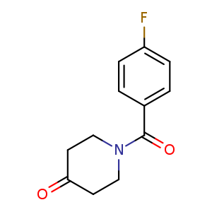 Chemical structure of 1-(4-fluorobenzoyl)tetrahydro-4(1h)-pyridinone , CAS 866144-28-7, AChemBlock P51104