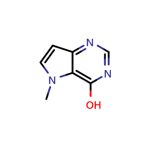 Chemical structure of 5-methyl-5h-pyrrolo[3,2-d]pyrimidin-4-ol , CAS 919278-72-1, AChemBlock P51125