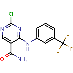 2-chloro-4-(3-(trifluoromethyl)phenylamino)pyrimidine-5-carboxamide
