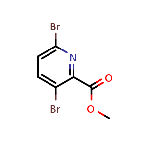 Chemical structure of methyl 3,6-dibromopicolinate , CAS 1214375-85-5, AChemBlock P51148