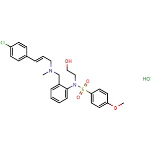 Chemical structure of KN-93 hydrochloride , CAS 1956426-56-4, AChemBlock P51300
