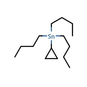 Chemical structure of Cyclopropyltributylstannane , CAS 17857-70-4, AChemBlock P51326