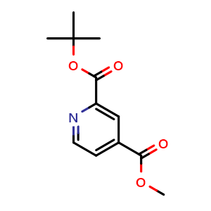 Chemical structure of methyl 2-(tert-butoxycarbonyl)isonicotinate , CAS 639091-75-1, AChemBlock P51328